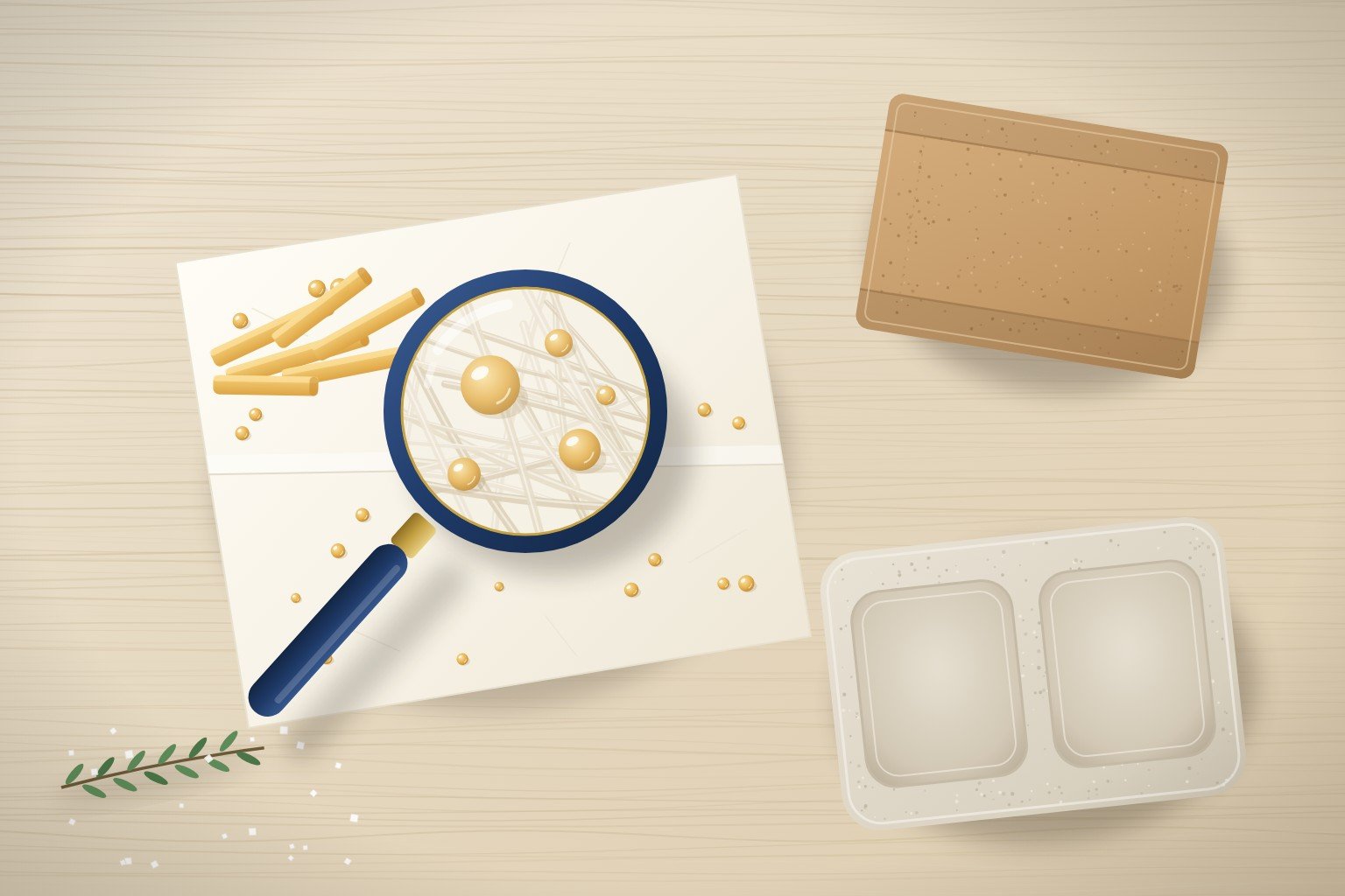 PPWR et emballages alimentaires. Emballages alimentaires en papier et en carton examinés à la loupe.